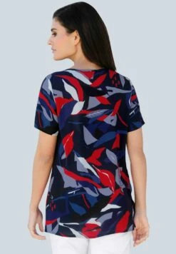Bluse - Marineblau,rot -Alba Moda Verkäufe 0724cf8b5a8f43f8bdabf19f2dc3a1cd
