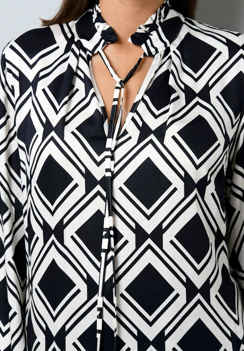 Bluse - Schwarz/off White 6 Bluse - Schwarz/off White – Bild 4