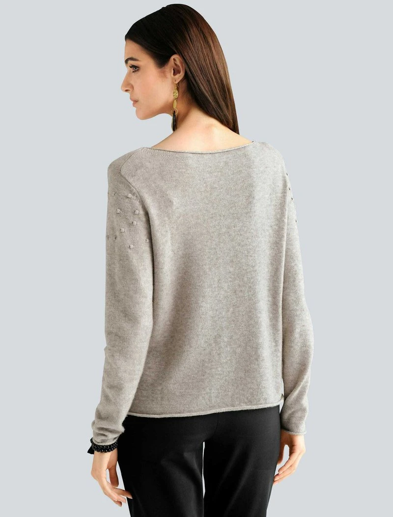 Strickpullover - Taupe 5 Strickpullover - Taupe – Bild 3