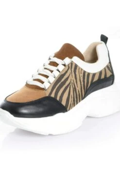 Sneaker Low - Braun Schwarz -Alba Moda Verkäufe 124f7f9ba5224aa3bb62d012c57d98d0