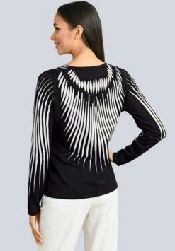 Strickpullover - Schwarz/weiß 10 Strickpullover - Schwarz/weiß -Alba Moda Verkäufe 150034175786486b90677c4e284b0e47