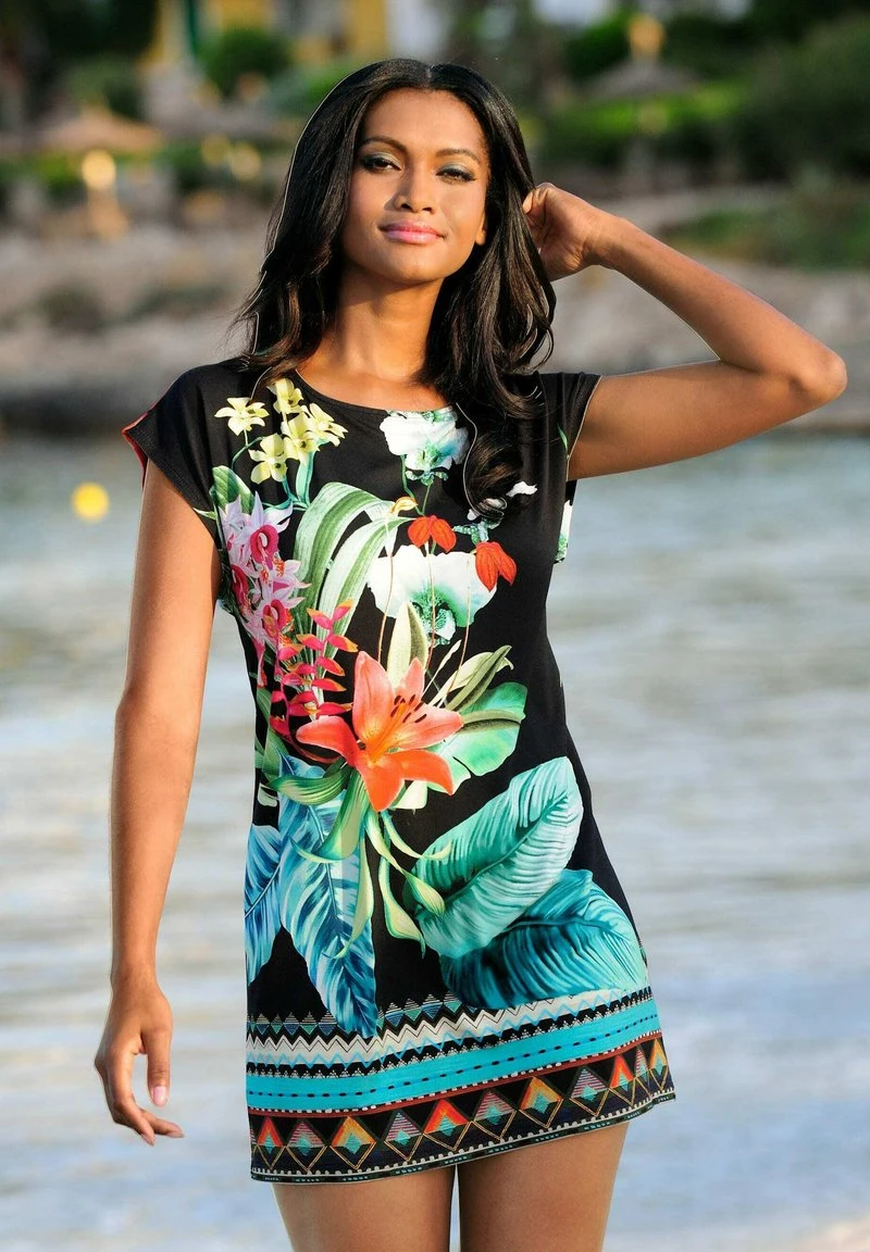 Tunika - Schwarz Multi 6 Tunika - Schwarz Multi – Bild 4