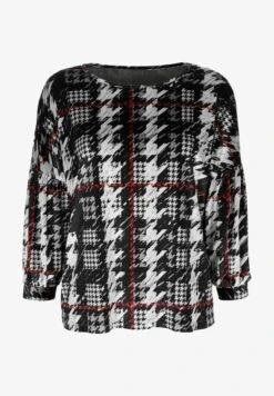 Bluse - Schwar Weiß Rot -Alba Moda Verkäufe 1d71aed6485540559a29929e432de560