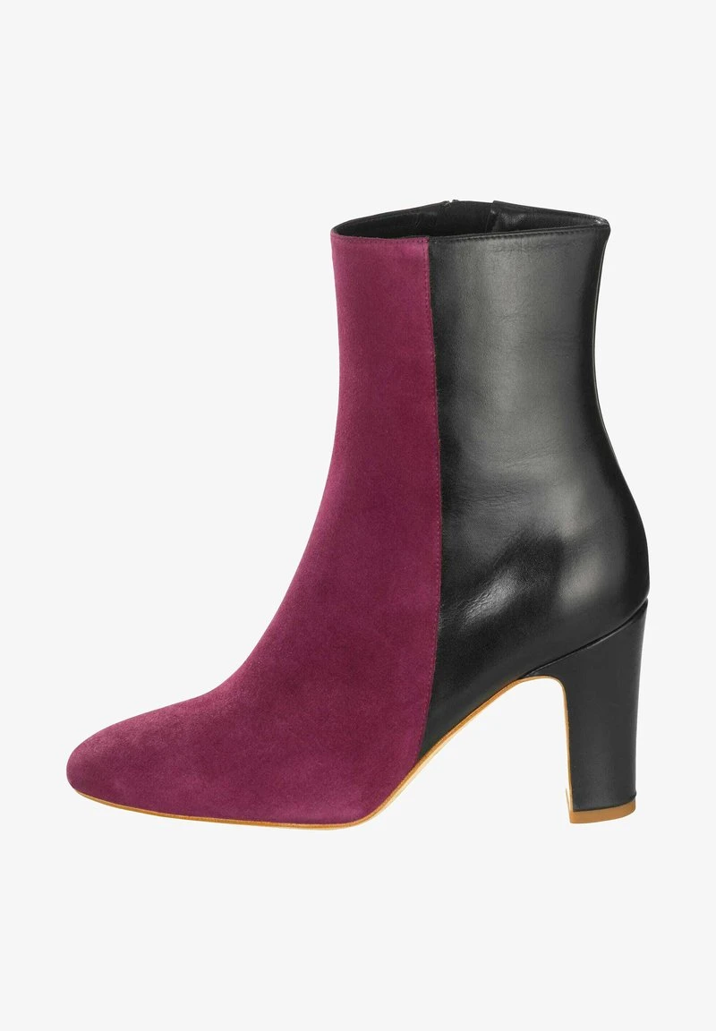 High Heel Stiefelette - Schwarz Fuchsia 3 High Heel Stiefelette - Schwarz Fuchsia