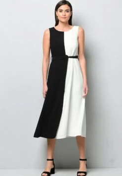 Freizeitkleid - Schwarz/off White