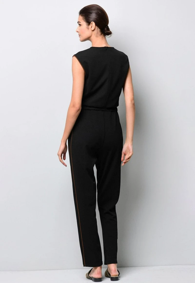 OVERALL - Jumpsuit - Schwarz/cognac 5 OVERALL - Jumpsuit - Schwarz/cognac – Bild 3