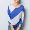 Strickpullover - Weiß/blau -Alba Moda Verkäufe 26e044a8542e47c9a5376992c6b45fd8
