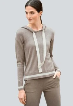 Strickpullover - Taupe Off White