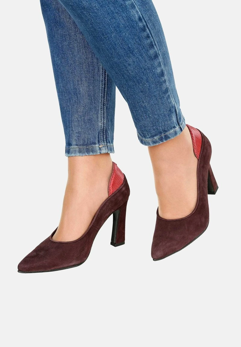 High Heel Pumps - Aubergine 3 High Heel Pumps - Aubergine