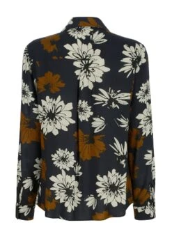 Hemdbluse - Marineblau Cognac Off White 10 Hemdbluse - Marineblau Cognac Off White -Alba Moda Verkäufe 2c23a95ae7084b98abd372195824d5ef