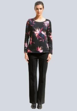 Bluse - Schwarz Pink Koralle 9 Bluse - Schwarz Pink Koralle -Alba Moda Verkäufe 2f471415ec0f423884217e0d2312d0fd