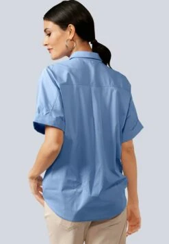 Hemdbluse - Blau 10 Hemdbluse - Blau -Alba Moda Verkäufe 3136391801284de48e3aaea877e1ea35