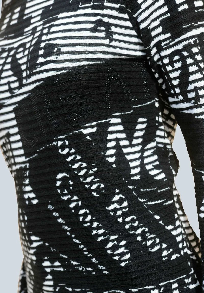 DRUCK - Strickpullover - Schwarz Ecru 8 DRUCK - Strickpullover - Schwarz Ecru – Bild 6