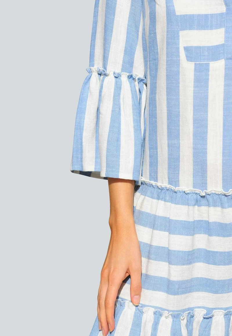 Freizeitkleid - Weiß/blau 6 Freizeitkleid - Weiß/blau – Bild 4