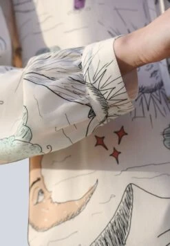 Bluse - Off-white,multicolor -Alba Moda Verkäufe 3708d1947e4a468e84ba629f8f46a96c