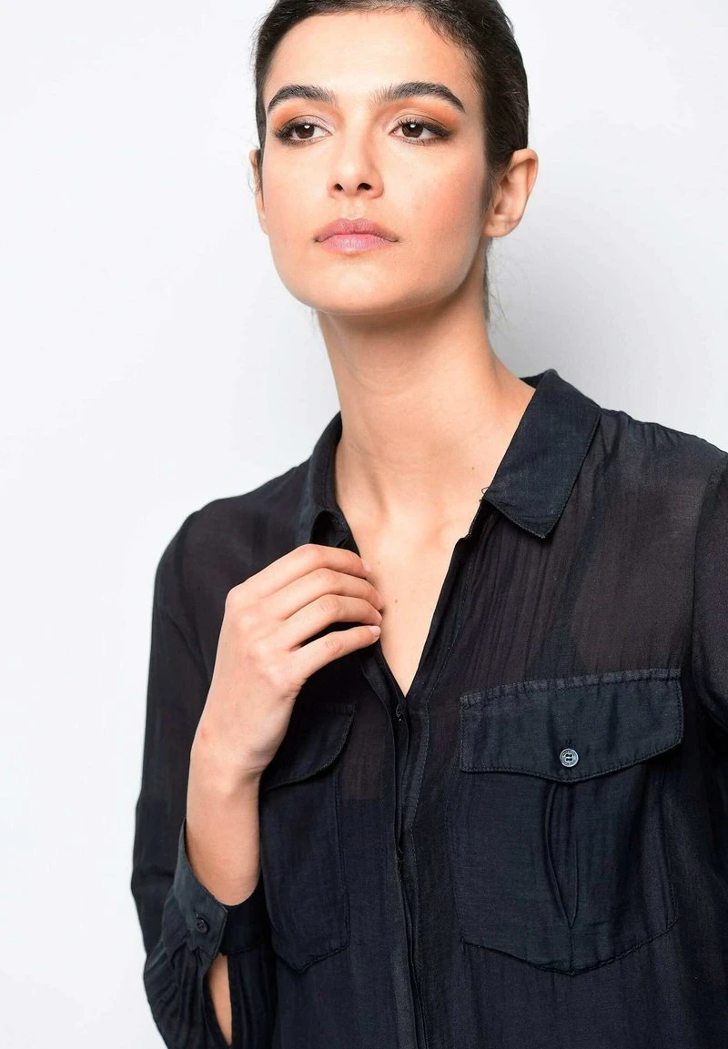 Hemdbluse - Marineblau 6 Hemdbluse - Marineblau – Bild 4