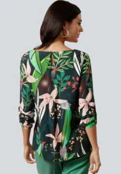 Bluse - Grün,koralle -Alba Moda Verkäufe 3a47947cee3f4c6c9738a751e23775c9