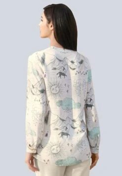 Bluse - Off-white,multicolor -Alba Moda Verkäufe 3a759743029e491a80b70955db91cbb8
