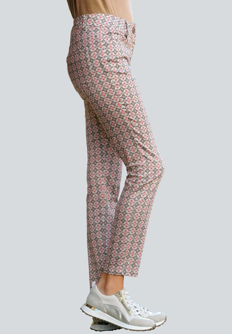 Stoffhose - Taupe/koralle 5 Stoffhose - Taupe/koralle – Bild 3