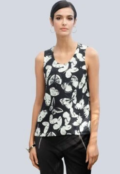 Bluse - Schwarz/weiß