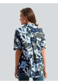 Hemdbluse - Off White Oliv Marineblau -Alba Moda Verkäufe 41401f874a1d42c284c6c8b184c6a57a