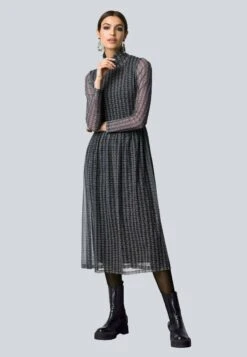 Strickkleid - Schwarz,taupe -Alba Moda Verkäufe 42ad46f3fd4f49caa9c89f83ce506da7