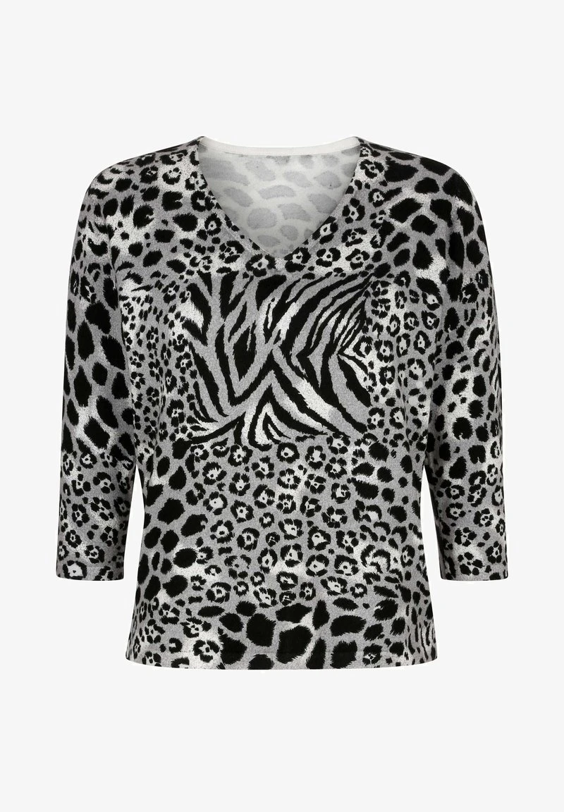 Strickpullover - Schwarz/grau/weiß 8 Strickpullover - Schwarz/grau/weiß – Bild 6