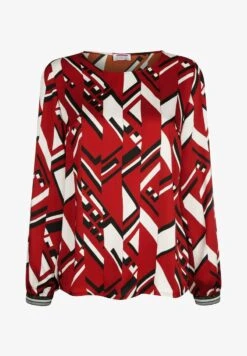 Bluse - Rot,schwarz,weiß -Alba Moda Verkäufe 472c592352c24a4abd11b0511647bb8b