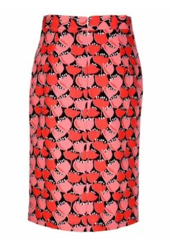 Bleistiftrock - Koralle Schwarz -Alba Moda Verkäufe 4849780f40164df68ed121fbf72fc3ad