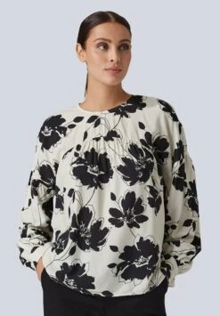 Bluse - Ecru Schwarz -Alba Moda Verkäufe 4965863d82a84124bc75b88f2f3eedec