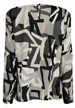 Bluse - Grau Ecru Schwarz -Alba Moda Verkäufe 4e3a047efadd41dca43c325b9a83d8d8