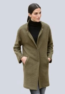 Kurzmantel - Khaki Ecru Schwarz -Alba Moda Verkäufe 4f0cafd9b6a44f5ba63ff9b7261516ba
