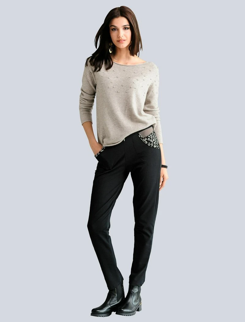 Strickpullover - Taupe 4 Strickpullover - Taupe – Bild 2