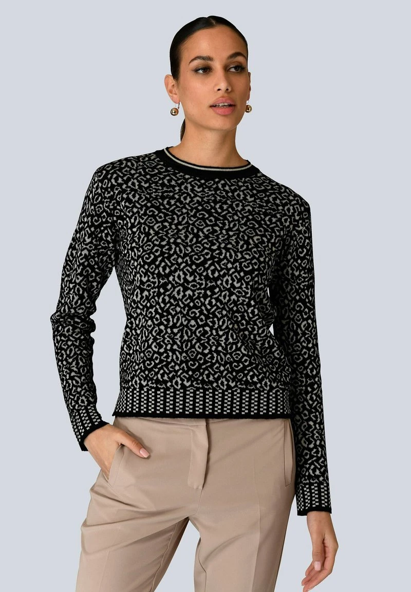 Strickpullover - Schwarz Ecru 3 Strickpullover - Schwarz Ecru