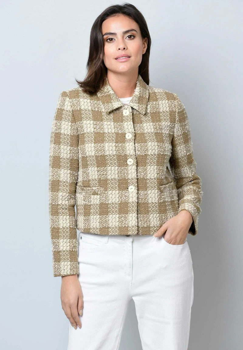 Blazer - Beige Weiß 3 Blazer - Beige Weiß