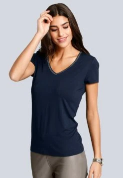 T-Shirt Basic - Marineblau -Alba Moda Verkäufe 51b18a3521b74b039d0e90ba2edca4af 1