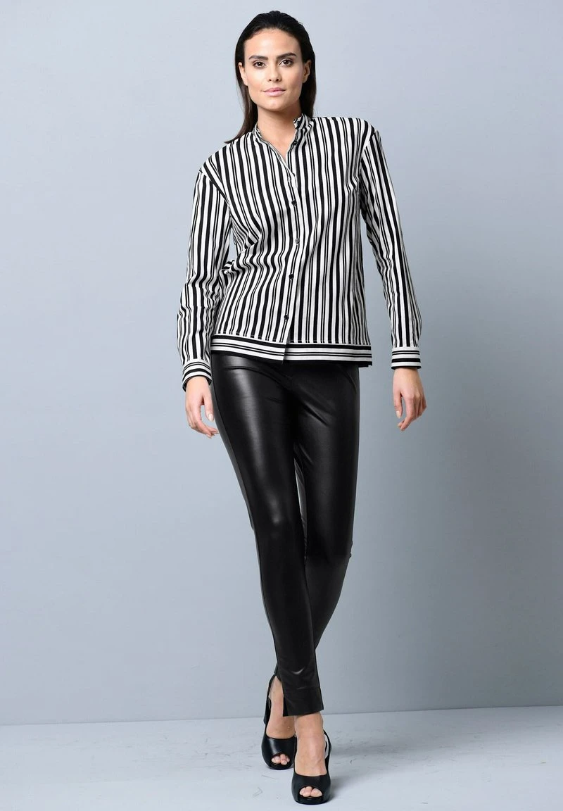 STREIFEN - Hemdbluse - Schwarz/off White 4 STREIFEN - Hemdbluse - Schwarz/off White – Bild 2