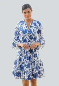 Freizeitkleid - Blau Weiß