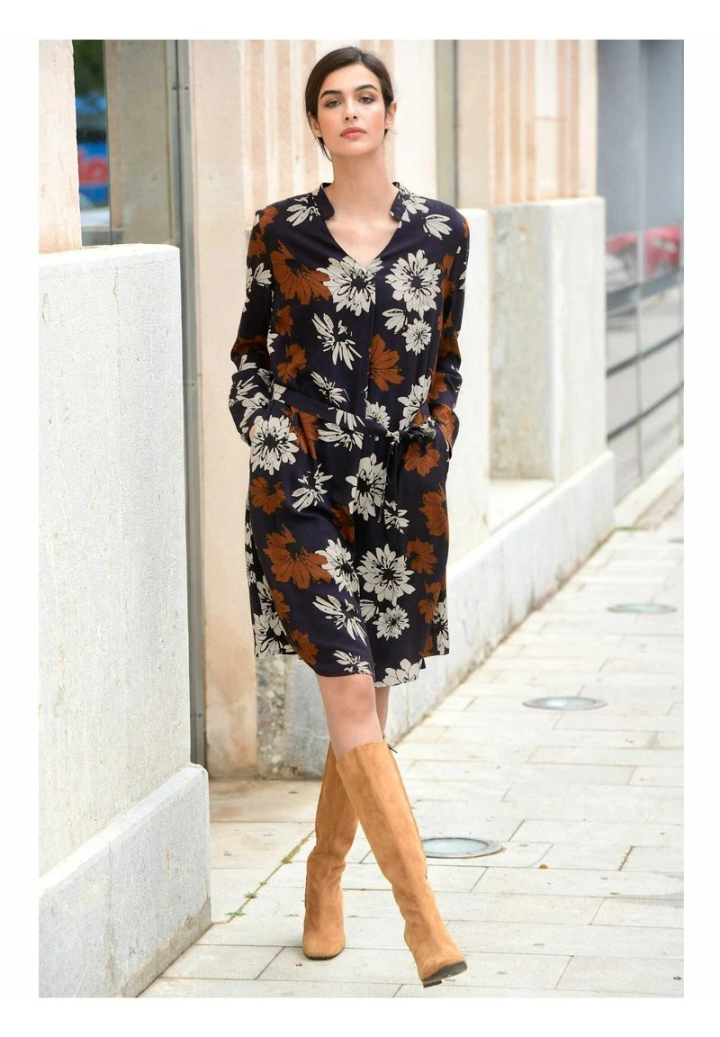 Blusenkleid - Marineblau 4 Blusenkleid - Marineblau – Bild 2