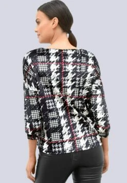 Bluse - Schwar Weiß Rot -Alba Moda Verkäufe 58ee8318165a40aba9baeccbc2383e95