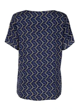 DRUCK - T-Shirt Print - Cognac Marineblau Weiß -Alba Moda Verkäufe 5aaeca729e4a4b94859e602bba854e7e