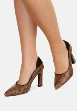 High Heel Pumps - Cognac