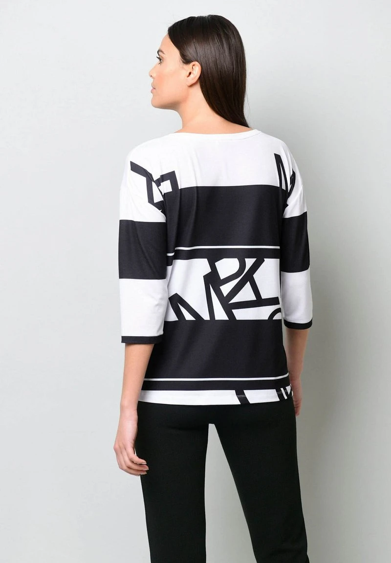 Langarmshirt - Schwarz Weiß 5 Langarmshirt - Schwarz Weiß – Bild 3