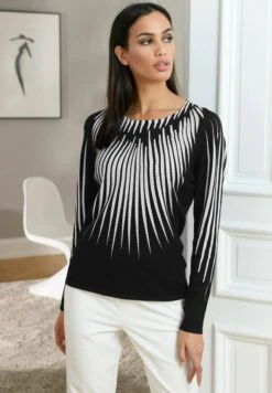 Strickpullover - Schwarz/weiß 11 Strickpullover - Schwarz/weiß -Alba Moda Verkäufe 5f0b00468e6541c9bc313f2794256157