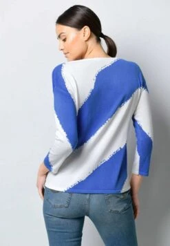 Strickpullover - Weiß/blau 10 Strickpullover - Weiß/blau -Alba Moda Verkäufe 63b36d34fa11498ca4c3f31060713b2b