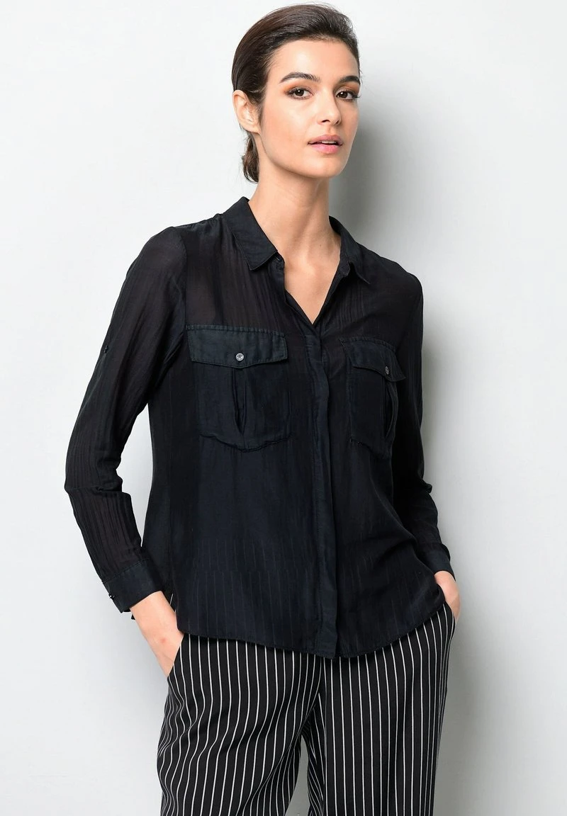 Hemdbluse - Marineblau 3 Hemdbluse - Marineblau