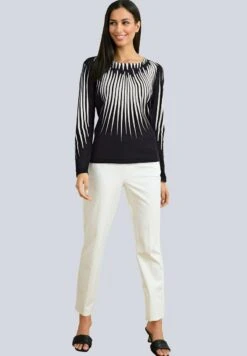 Strickpullover - Schwarz/weiß 9 Strickpullover - Schwarz/weiß -Alba Moda Verkäufe 6915eba1eaa24e1fa619b8d1b2d74d83