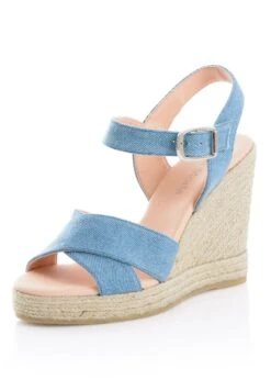 High Heel Sandalette - Blau -Alba Moda Verkäufe 69e7d579790a4387bc1f2aadf782cec4