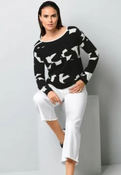 Strickpullover - Black Off White 13 Strickpullover - Black Off White -Alba Moda Verkäufe 6d4784bcd1694ed6a0e1991e2fb3e9d9