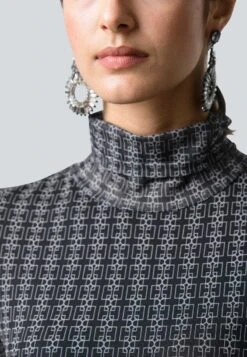 Strickkleid - Schwarz,taupe -Alba Moda Verkäufe 6d66dc606162440d8dc0fe78d59c493c